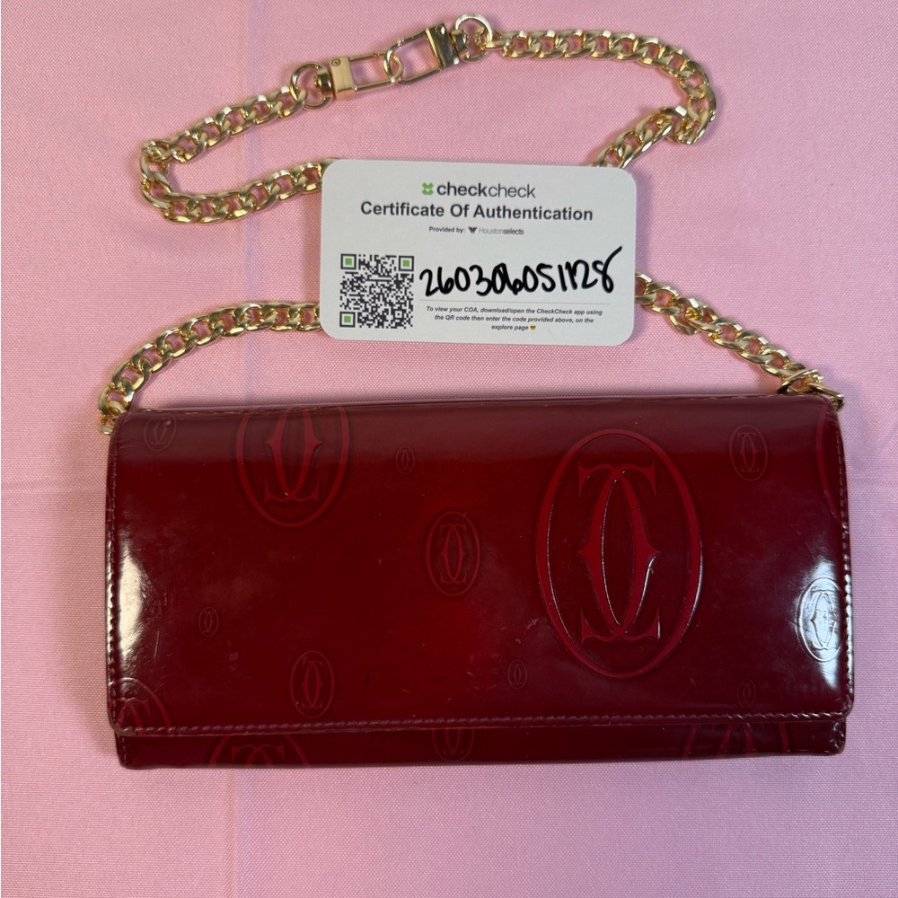 Cartier Long Happy Birthday Continental Wallet with Signature Logos